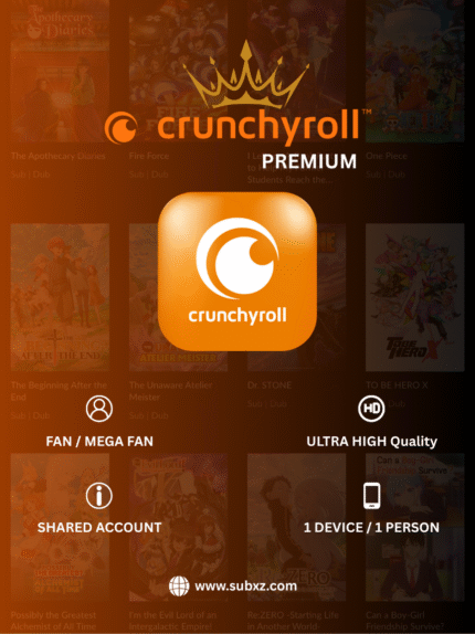 Crunchyroll Premium Shared (FAN/MEGA FAN)