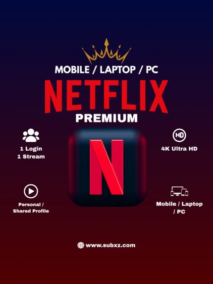Netflix Premium Subscriptions (Mobile/PC/Laptop)